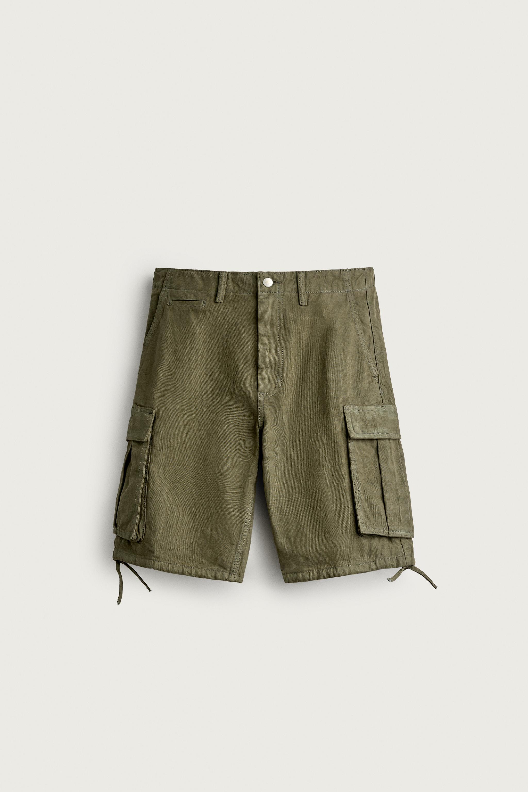 DENIM CARGO SHORTS